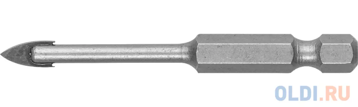 Сверло по кафелю, керамике, стеклу, с двумя режущими лезвиями, шестигранный хвостовик, 5 мм, ЗУБР 29840-05