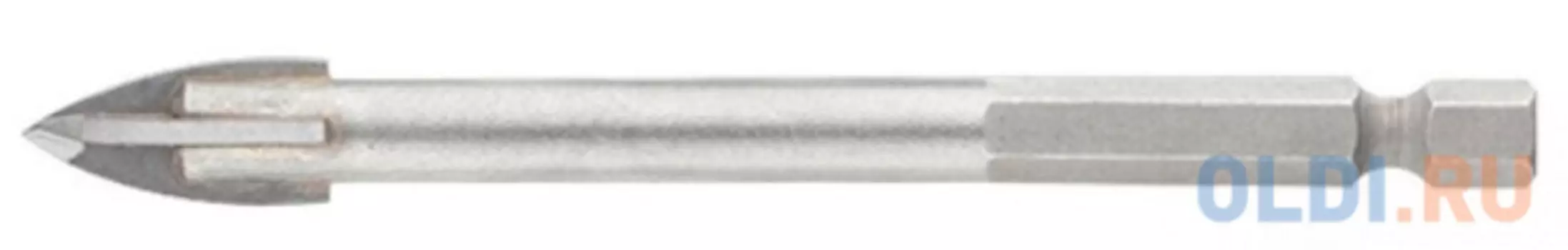 Сверло по керамической плитке 4 мм, крестовая пластинка, шестигр. хвостовик // Барс