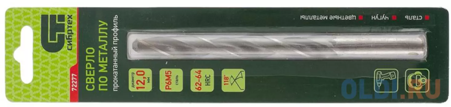 Сверло по металлу СИБРТЕХ 72276 11.5мм р6м5