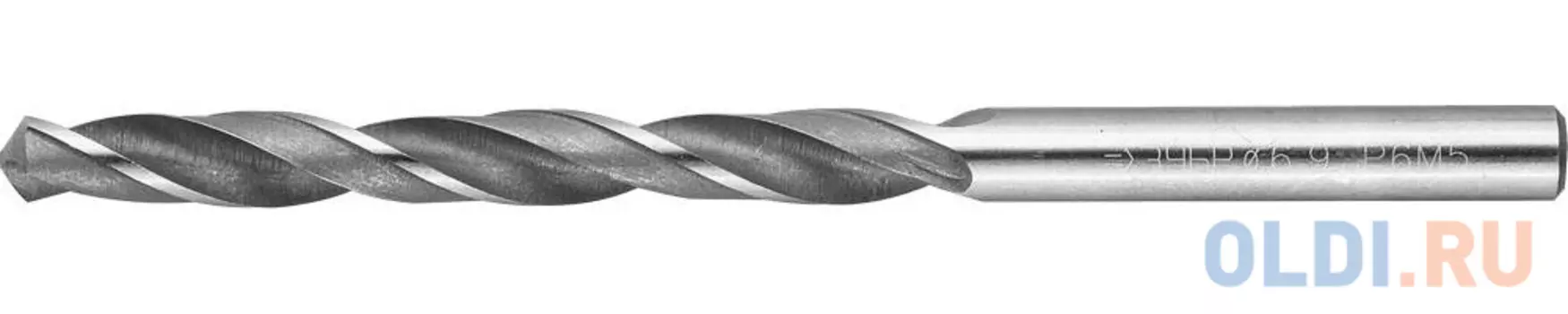 Сверло по металлу, сталь Р6М5, класс В, ЗУБР 4-29621-109-6.9, d=6,9 мм