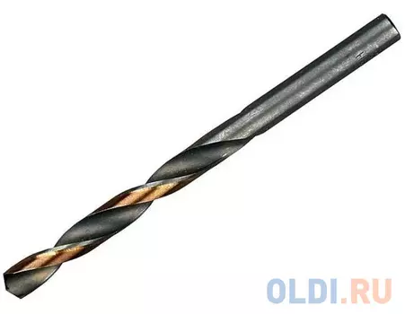 Сверло по металлу URAGAN "SHERKHAN", крестообразная подточ, ц/х, Р6М5, шлиф, комб покр-парооксид/кобальт, 10,2х133мм,1шт