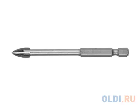 Сверло ЗУБР 29845-06_z01 по кафелю керамике стеклу с четырьмя режущими лезвиями шестигранный хвост