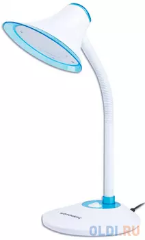 Светильник настольный SONNEN OU-608, на подставке, светодиодный, 5 Вт, белый/синий, 236669