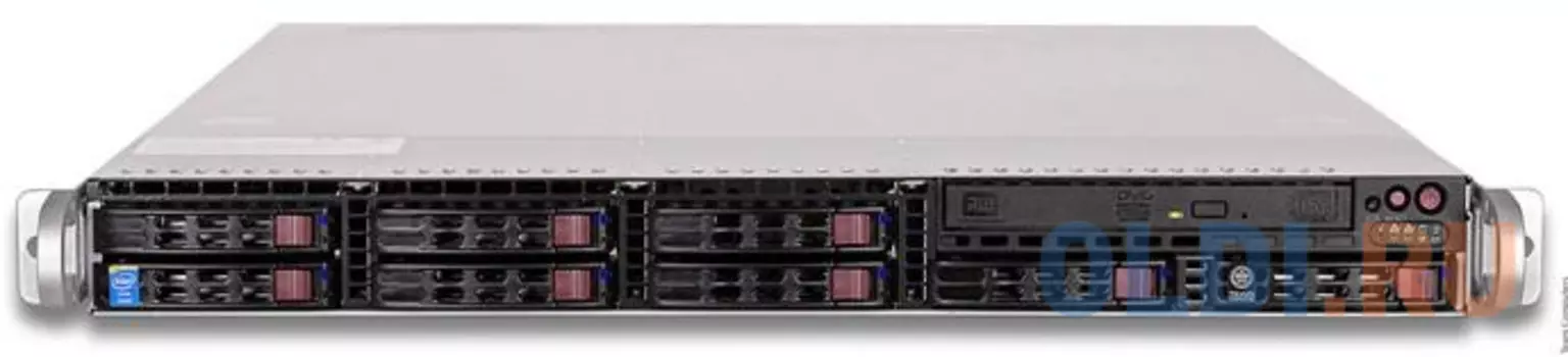 Серверная платформа Supermicro SYS-1028R-MCTR 1U, 2xLGA2011-3, 8xDDR4, 8x2.5" HDD, LSI3108/2GB, 2x10GbE, 2x1GbE, 2x600W, Rack Rails