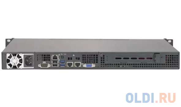 Серверная платформа Supermicro SYS-5019S-M, 1U, NO (CPU E3-1200v5/6, Memory, HDD(upto4x3.5)), SATA-III (RAID 0-5), 2x1GbE, M.2, 350W Fixed