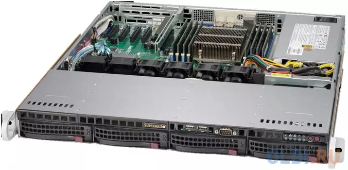 Серверная платформа Supermicro SYS-5019S-MR 1U, E3-1200v5/6, 4x DDR4 ECC, up to 4x3.5 HDD, Intel C236, 2x1GbE, IPMI, 2x400W, M.2, PCIE(x16), 4xUSB3.0/