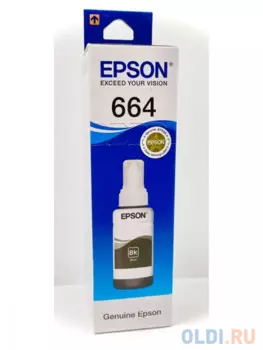 T6641 Контейнер с чернилами Epson C13T664198, 70 мл., 4500 к., черный