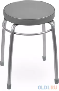 ТАБУРЕТ "ФАБРИК 1" МЯГКОЕ КРУГЛОЕ СИДЕНЬЕ D=32 СМ (5) ТЕМНО-СЕРЫЙ ТФ01