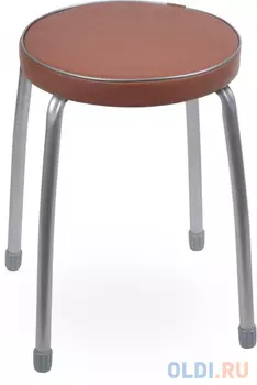 ТАБУРЕТ "ФАБРИК 2" МЯГКОЕ КРУГЛОЕ СИДЕНЬЕ D=32 СМ (10) КОРИЧНЕВЫЙ ТФ02