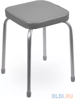 ТАБУРЕТ "ФАБРИК 3" МЯГКОЕ КВАДРАТНОЕ СИДЕНЬЕ 32 СМ (10) ТЕМНО-СЕРЫЙ ТФ03