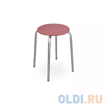 ТАБУРЕТ "ЭКОНОМ 2" КРУГЛОЕ СИДЕНЬЕ D=32 СМ (10) ТЕМНО-КРАСНЫЙ