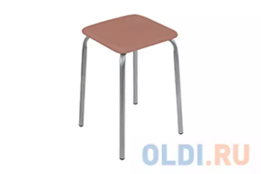 ТАБУРЕТ "ЭКОНОМ 3" КВАДРАТНОЕ СИДЕНЬЕ 29 СМ (10) КОРИЧНЕВЫЙ