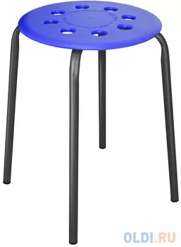ТАБУРЕТ ПЛАСТМАССОВОЕ КРУГЛОЕ СИДЕНЬЕ D=32 СМ (1/10) СИНИЙ ТП01