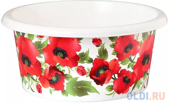 ТАЗ ПЛАСТ. 10 Л (КРАСНЫЕ МАКИ) (1/40) "ВИОЛЕТ"