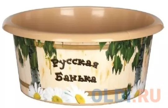 ТАЗ ПЛАСТ. "РУССКАЯ БАНЬКА" 10 Л (1/10) "АЛЬТЕРНАТИВА" М2554