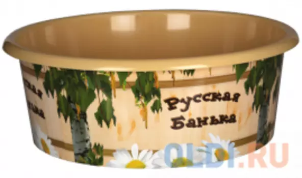 ТАЗ ПЛАСТ. "РУССКАЯ БАНЬКА" 20 Л (1/10) "АЛЬТЕРНАТИВА" М2560
