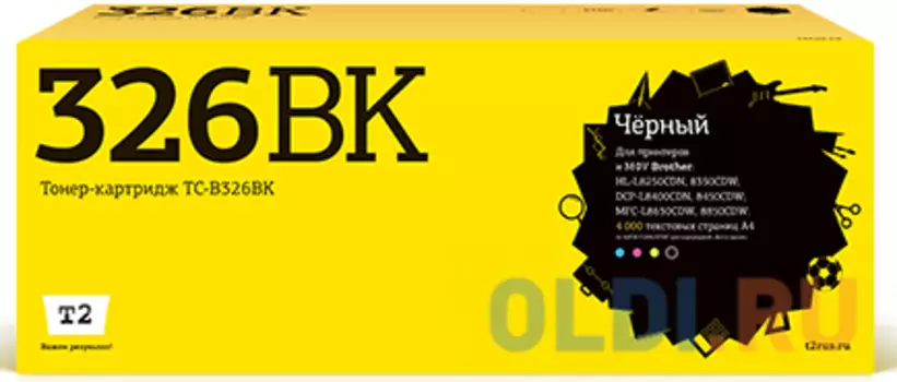 TC-B326BK Картридж T2 для Brother HL-L8250CDN/8350CDW/DCP-L8400CDN/8450CDW/MFC-L8650CDW/8850CDW (4000 стр.) черный