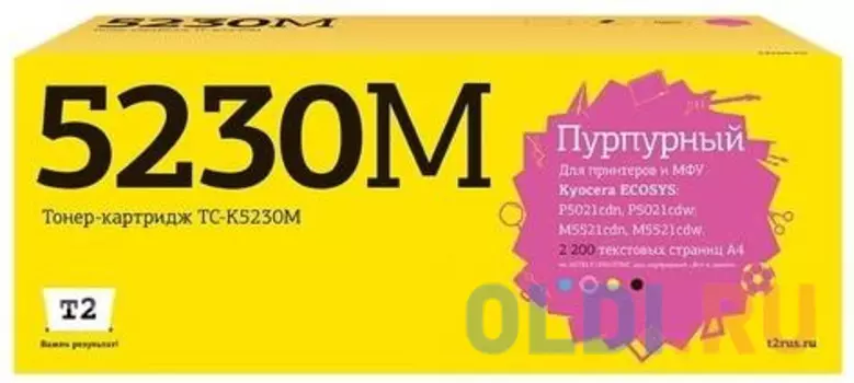 Тонер-картридж T2 TC-K5230M 2200стр Пурпурный