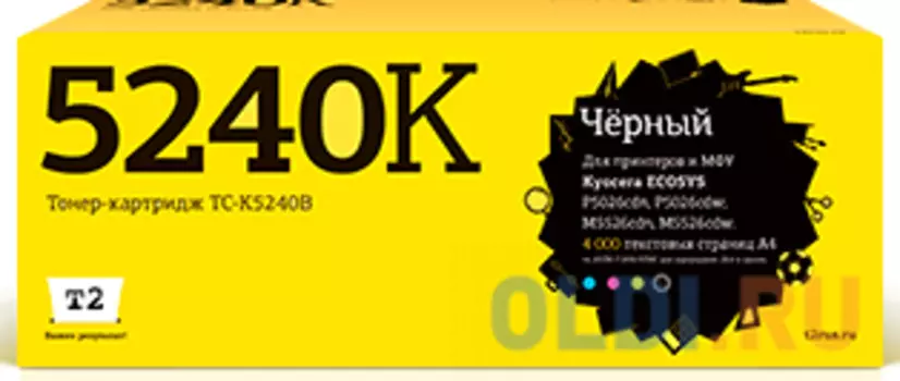 Тонер-картридж T2 TC-K5240B 4000стр Черный