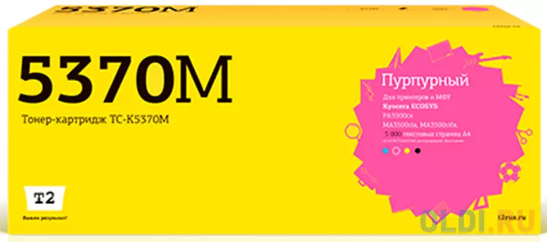TC-K5370M Тонер-картридж T2 для Kyocera ECOSYS PA3500cx/MA3500cix/MA3500cifx (5000 стр.) пурпурный, с чипом