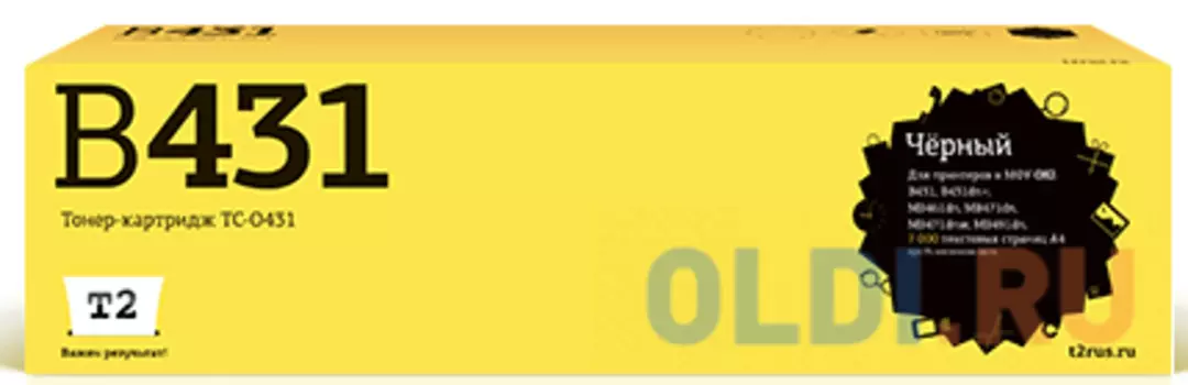 TC-O431 Тонер-картридж T2 для OKI B431/B431dn+/MB461dn/MB471dn/MB471dnw/MB491dn (7000 стр.)
