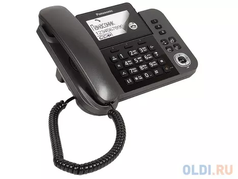 Телефон DECT Panasonic KX-TGF320RUM АОН, Стационар 3,4" + Трубка, Caller ID 50, Эко-режим, Память 100, Black-List, Автоответчик