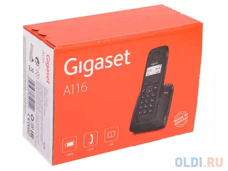 Телефон Gigaset A116 Black (DECT)