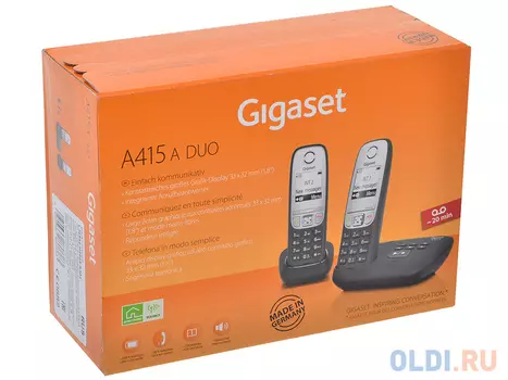 Телефон Gigaset A415A DUO (DECT, автоответчик, две трубки)