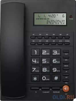 Телефон проводной Ritmix RT-420 черный