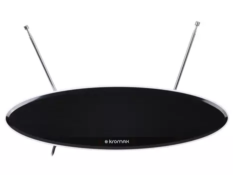 Телевизионная антенна Kromax TV FLAT-04 black VHF: 87,5-230 МГц, UHF: 470-860 МГц, коэф. ус 28dB