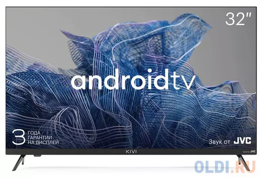 Телевизор 32" Kivi 32H750NB черный 1366x768 60 Гц Smart TV Wi-Fi 3 х HDMI 2 х USB RJ-45 Bluetooth