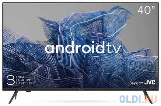 Телевизор 40" Kivi 40F750NB черный 1920x1080 60 Гц Wi-Fi Smart TV 3 х HDMI 2 х USB RJ-45