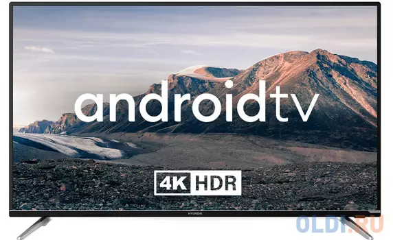 Телевизор LED Hyundai 50" H-LED50BU7008 Android TV черный 4K Ultra HD 60Hz DVB-T2 DVB-C DVB-S2 USB WiFi Smart TV