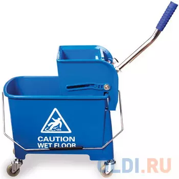 Тележка-ведро уборочная BRABIX, 20 л, механический отжим, синяя, 601497