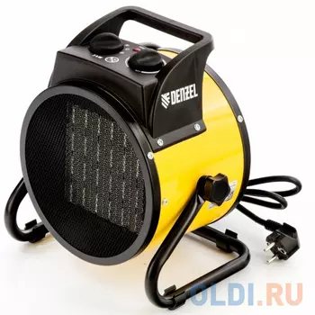 Тепловая пушка Denzel DHC 3-150 3000 Вт чёрный желтый