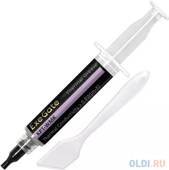 Термопаста ExeGate KPT-WMK (0,8 Вт/(м•К), 8г, шприц с лопаткой)