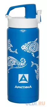 Термос Арктика 702-500W/BLU 0,50л синий рисунок