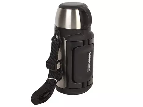 Термос универсальный Tiger MHK-A120 XC, 1.2 л (нержавеющая сталь, цвет серебристый, горловина 7см, крышка-кружка + пиала, складные пластиковые ручки,