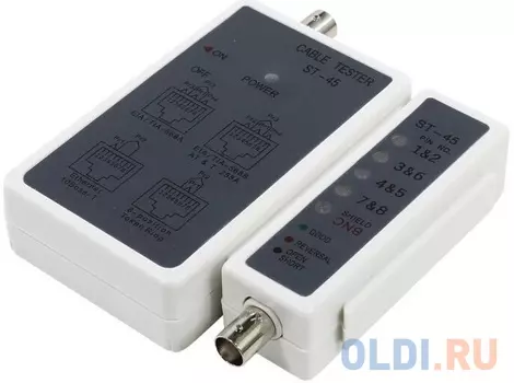 Тестер кабелей Telecom ST-45 RJ45/BNC