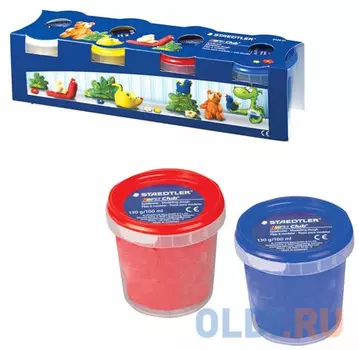 Тесто для лепки Staedtler Пластилин 4 цвета