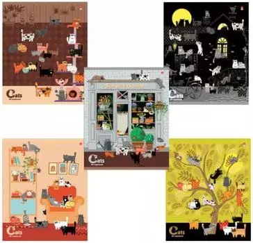 Тетрадь 48 л. АЛЬТ, клетка, конгрев, фольга, гибридный лак, "Кис-Кис"