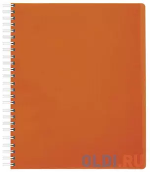 Тетрадь 80 л., HATBER, гребень, клетка, пластиковая обложка, "DIAMOND NEON-оранжевая", 80Т5B1гр 02035, T165577