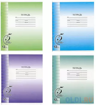 Тетрадь ACTION! ТОЛЬКО на пять!– обложка офсет. бумага, блок-офсет 65гр, узкая линейка, ф. А5, 12л.