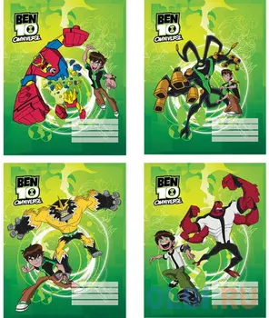 Тетрадь общая Action! BEN10 BT-AN 4801/5 48 листов клетка в ассортименте