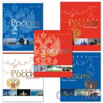 Тетрадь общая Альт РОССИЯ-МОЯ СТРАНА 48 листов скрепка 7-48-232
