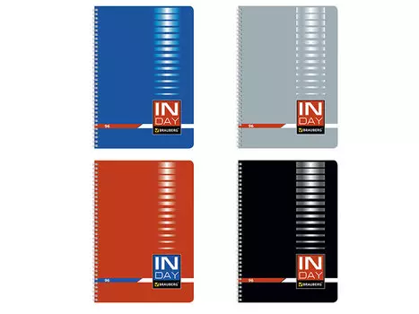 Тетрадь общая BRAUBERG ИНДЕЙ 96 листов клетка евроспираль