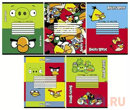 Тетрадь общая Хатбер 48Т5флВ1/AB 48 листов клетка скрепка в ассортименте 48Т5флВ1/AB