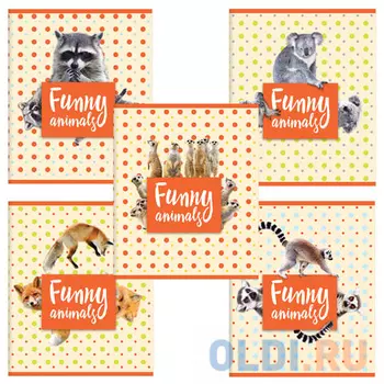 Тетрадь ПИФАГОР ХИТРЫЕ ЖИВОТНЫЕ 48 листов клетка скрепка