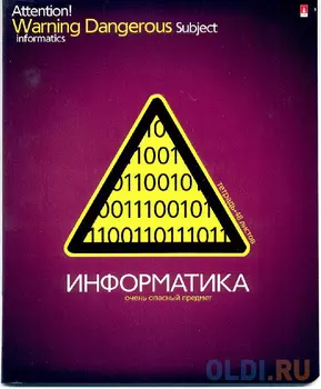 Тетрадь предметная ОЧЕНЬ ОПАСНЫЙ ПРЕДМЕТ "ИНФОРМАТИКА", ф. А5, кл., 48 л.