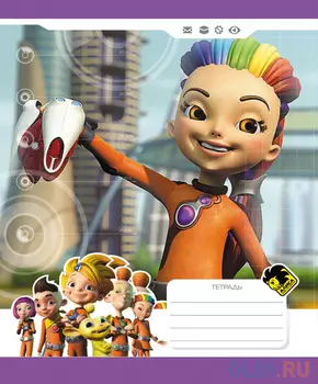 Тетрадь школьная Action! Алиса 24 листа линейка скрепка в ассортименте AZ-AN 2401/1a